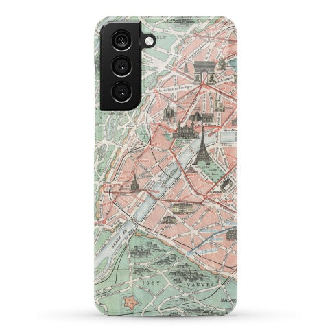 Vintage Paris Map Phone Case